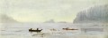 Albert Bierstadt Indienne Pêcheur Paysage marin